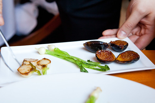 Plate of roasted/caramelized turnips and figs