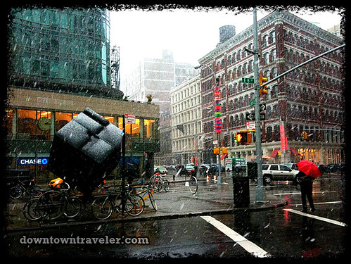NYC Halloween Snow Storm 2011_Astor Place in East Village