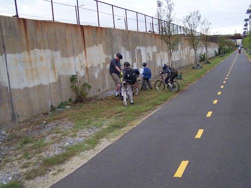 Children bicycling to school on the Metropolitan Branch Trail, DC