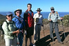 L-R Joanne, Mike Baird, Nick, Nick, Jim. On the way to the summit of Hazard Peak in Montaña de Oro State Park.