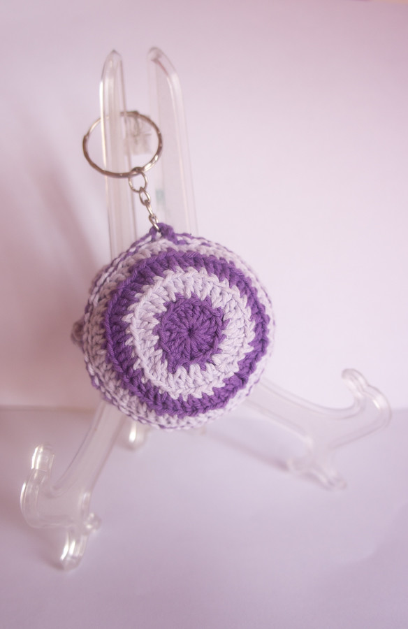Crochet Key Chain [Blooming Flower Cushion]