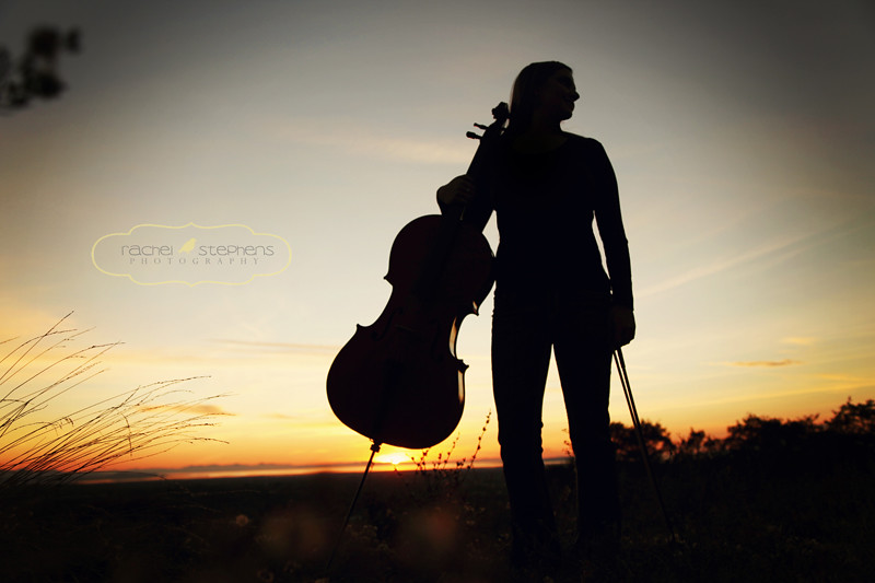 Sunset Cello Player