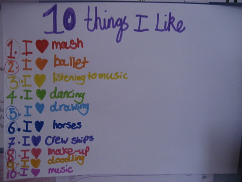 10 things I like