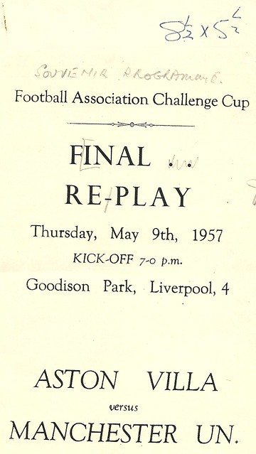 ASTON VILLA V MANCHESTER UNITED-1957 FA CUP FINAL REPLAY