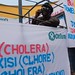 An Oxfam cholera prevention float