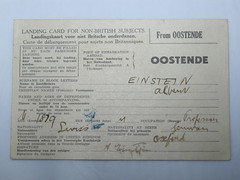 Einstein's landing card