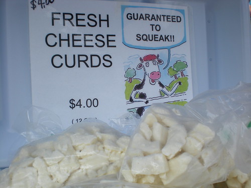Fresh cheese curds at Madison Farmers Market