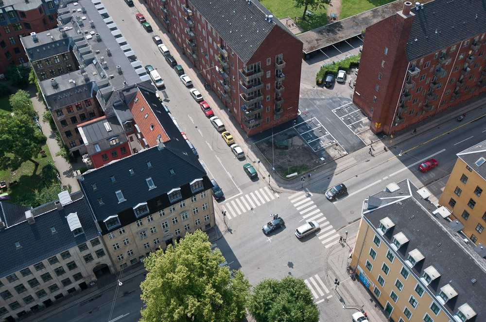 Copenhague desde las alturas de la torre de Vor Frelsers Kirke