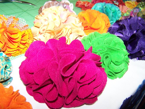 More fabric flowers