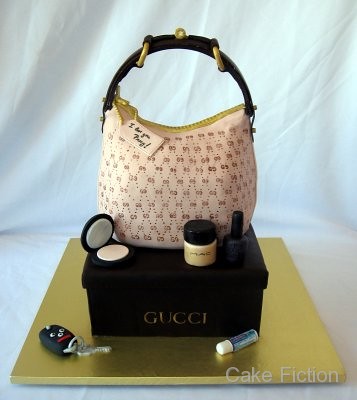 Gucci Handbag and Box Bridal Shower Cake