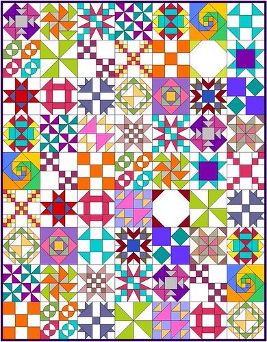 Quilt Pattern Simulating Blocks Skill Builder Series: Part 12 – Alternate Blocks – Piecemeal Quilts
