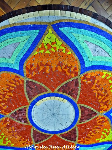 Mandala em Mosaico - Piso em Mosaico