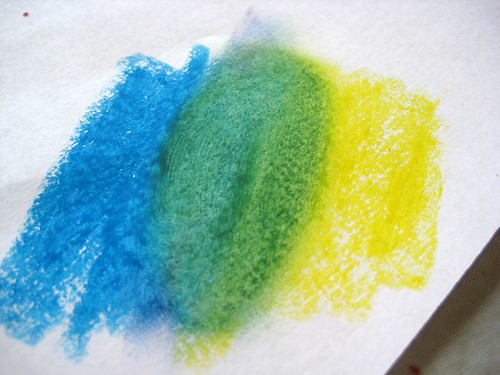 oil pastels and colour blending