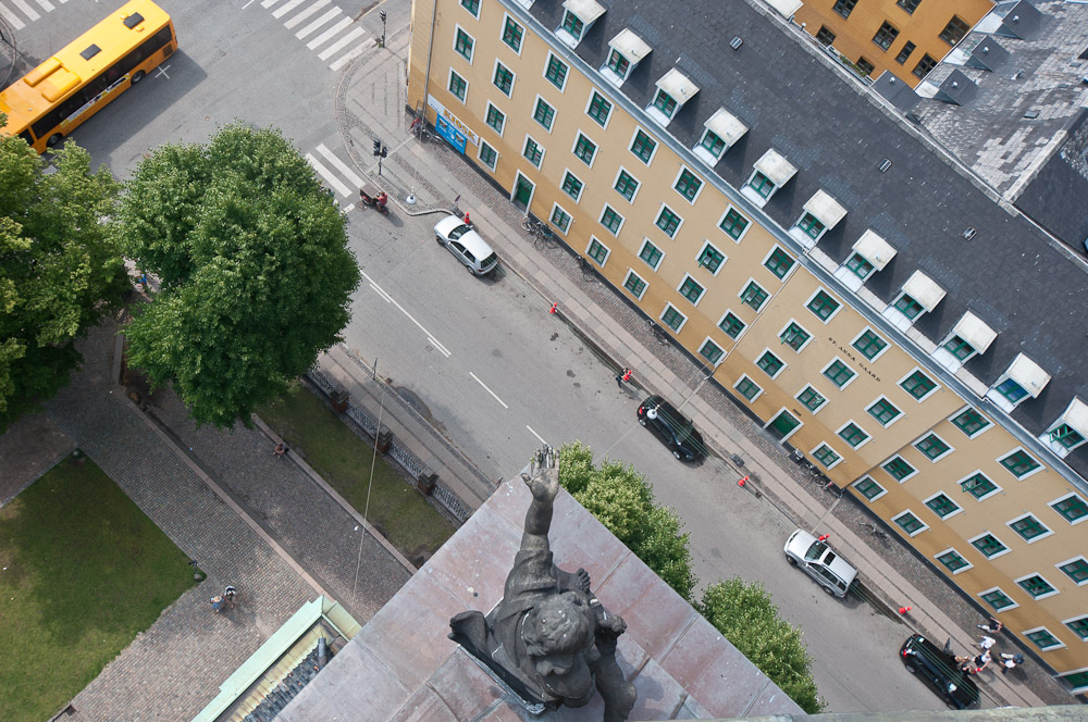 Copenhague desde las alturas de la torre de Vor Frelsers Kirke