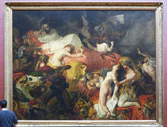 Delacroix, The Death of Sardanapalus with viewer