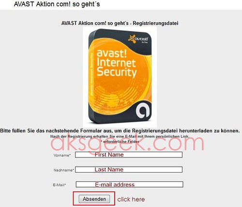 Avast Internet Security-form