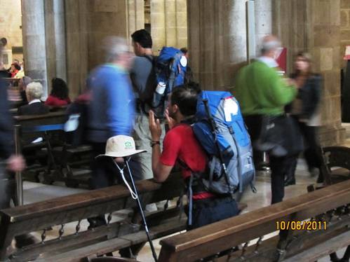Espanha - Peregrino na Catedral de Santiago de Compostela
