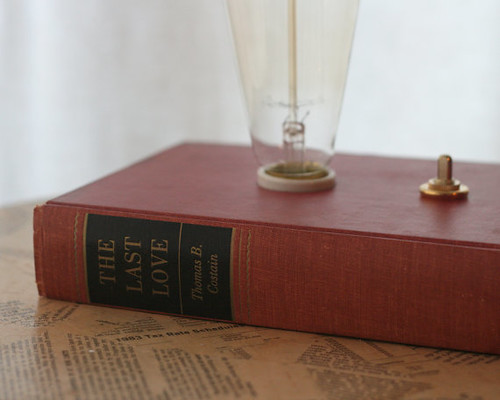vintage book lamp