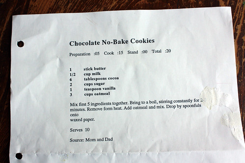 Chocolate No-Bake cookies