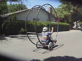 How To  Move  a 7 foot hoop by bike power!!