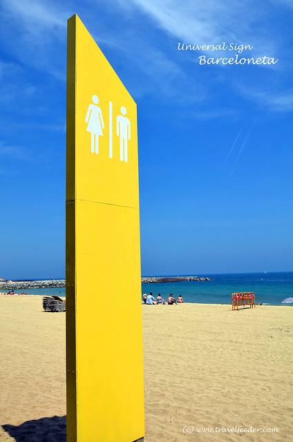 Barceloneta toilet sign