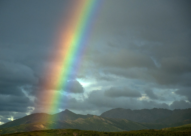 Rainbow outside Denali