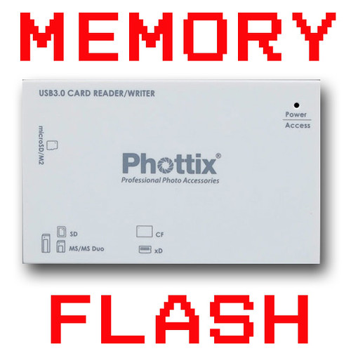Phottix USB 3 0 Multi Flash Memory Card Reader Micro SD SDHC SDXC CF M2 MS UHS 1