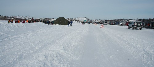 Ice road and parking