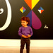 Julia in front of my mural. CMA museum. NY, USA