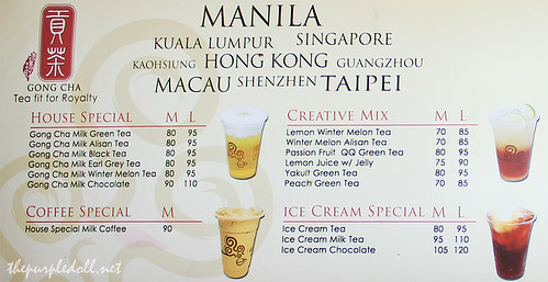 Gong Cha: A Lovely Milk Tea Experience - The Purple Doll