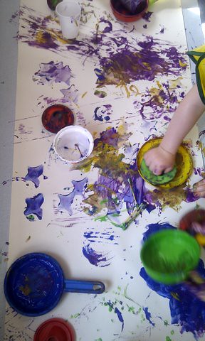 messy play painting ideas for children