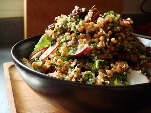 Radish Pecan Grain Salad