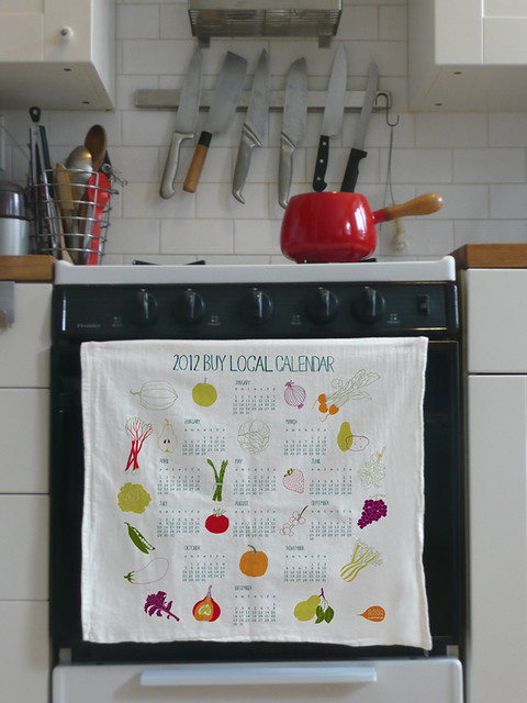2012 Calendar tea towel
