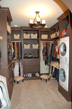 closet with laundry