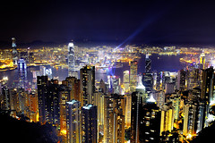 Hong Kong by night - View from the Peak