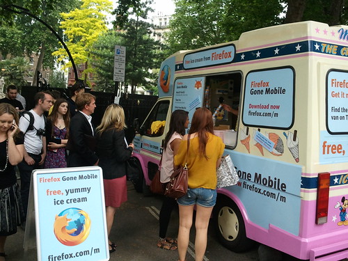 Firefox Ice Cream Tour in Soho Square