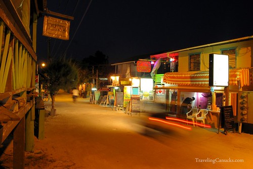 The Main Street at Night - Caye Caulker, Belize