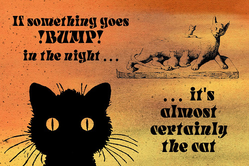 Things that go bump in the night, for Sunday Postcard Art