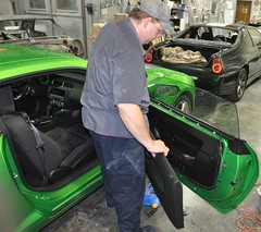 2011 Synergy Green Camaro 5th Gen custom door panel install • <a style="font-size:0.8em;" href="http://www.flickr.com/photos/85572005@N00/6303466254/" target="_blank">View on Flickr</a>