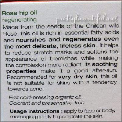 Melvita Organic Rose Hip Oil Descriptions