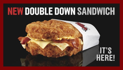 KFC Previous Double Down Sandwich