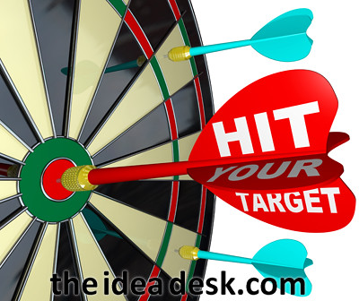 Hit Your Target Dart on Dartboard Achieve Success