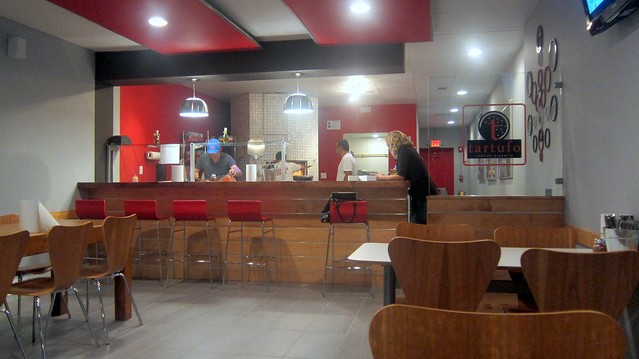the interior at tartufo pizzeria