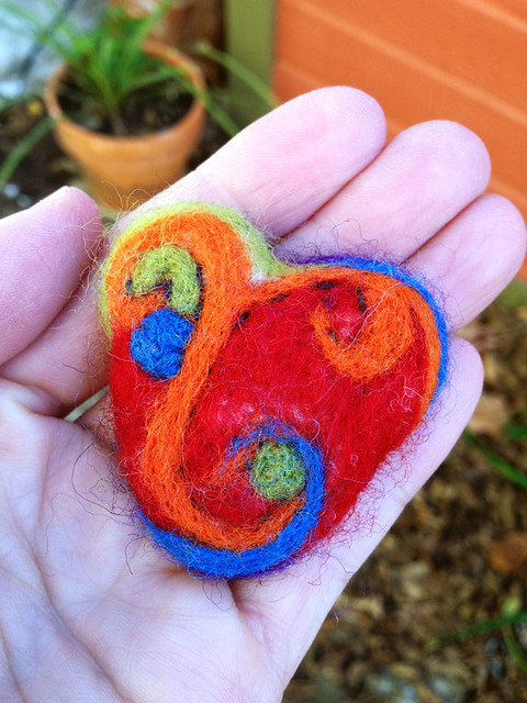 felted heart