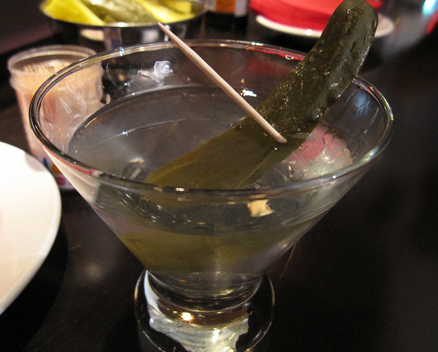 Dunns Famous pickle martini