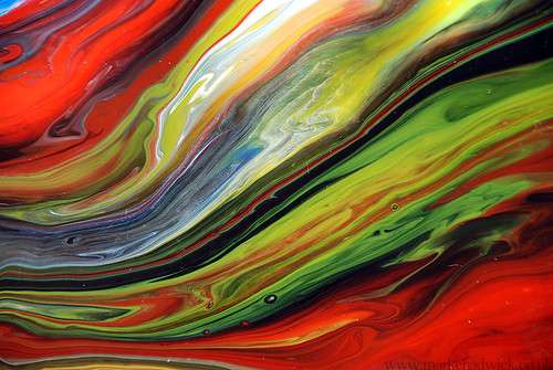 Red & Green Flowing Paint by markchadwickart, on Flickr