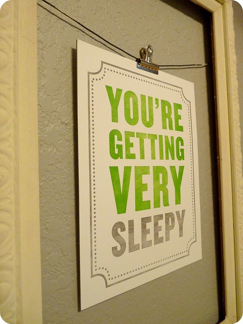 you're getting very sleepy sign in nursery