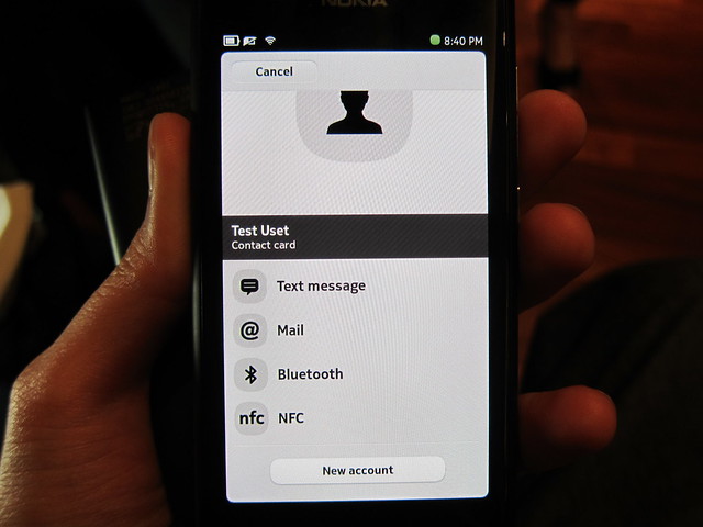 Sending Contacts Via NFC