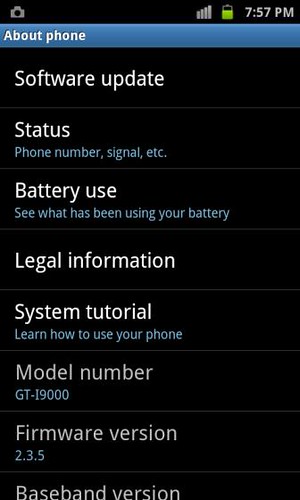 Galaxy S I9000-Android 2.3.5