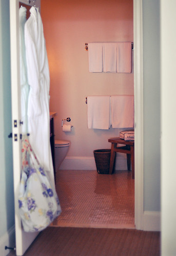 bathroom at the oceana hotel in santa monica